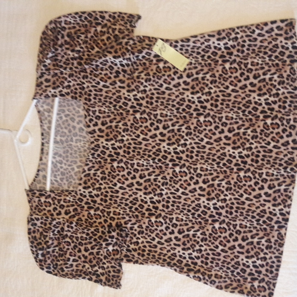 Perseption Leopard print top 3X